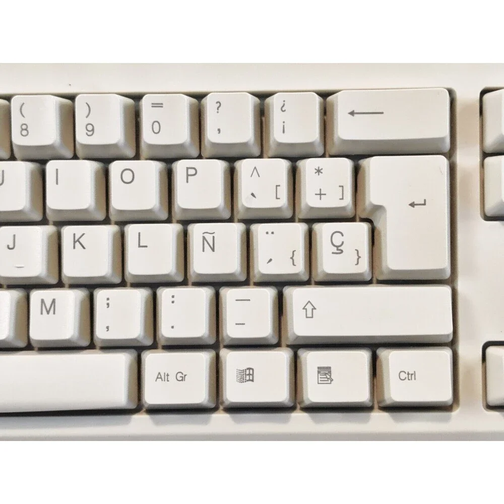 VTG Keytronic Model E05366SPPS2-C Wired PS/2 Spanish Keyboard USB Adapter WORKS